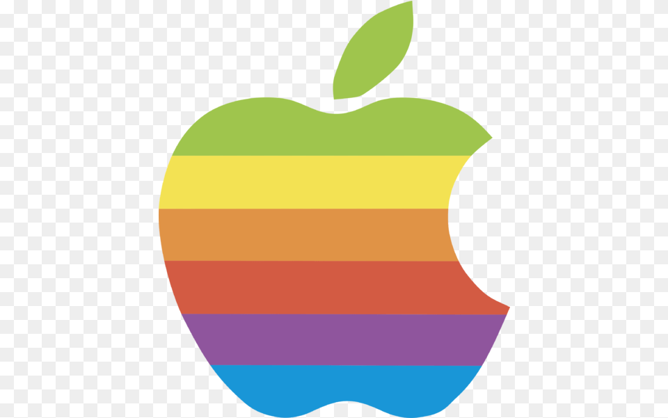 Rainbow Apple Logo Vector, Food, Fruit, Plant, Produce Free Transparent Png