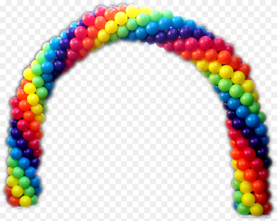 Rainbow Arch Rainbow Balloon Arch, Architecture Png Image