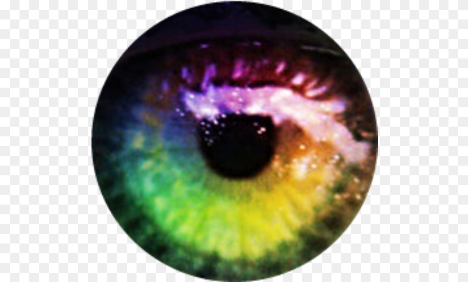 Rainbow Arcoris Sticker Eye Ojo Eyerainbow Ojoarcoiris Picsart Rainbow Eye, Disk, Accessories, Astronomy, Outer Space Free Transparent Png