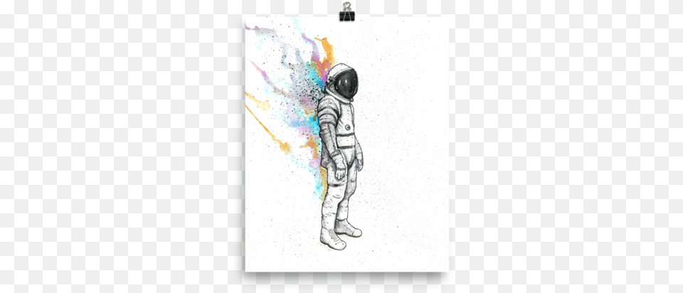Rainbow Astronaut No 39astronaut Heat39 Giclee Watercolor Painting Print On, Art, Boy, Child, Drawing Png Image
