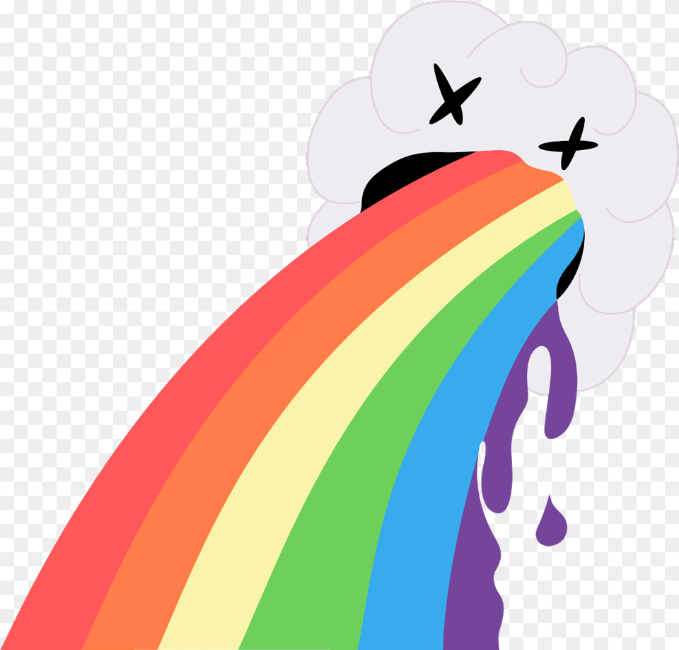 Rainbow Barf Rain Dead Cloud Snapchat Freetoedit Rainbow Vomit, Art, Graphics, Animal, Bear Free Png Download