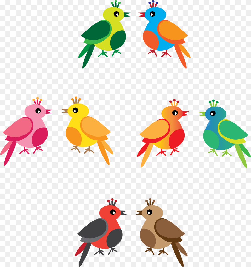 Rainbow Birds Word Problem Examples Addition, Animal, Beak, Bird, Art Png Image
