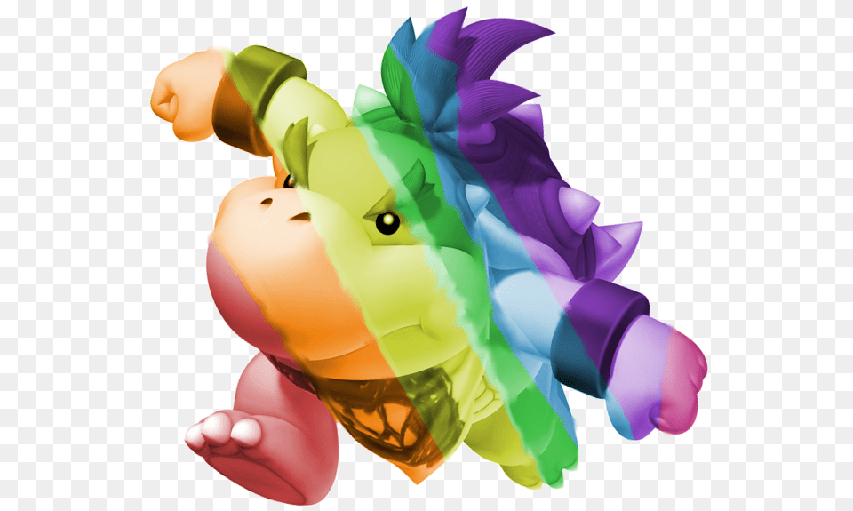 Rainbow Bowser Jr Dark Fire Dry Bowser, Art, Graphics, Toy, Baby Free Png Download