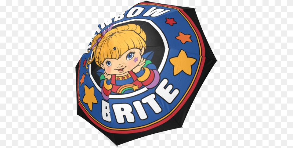 Rainbow Brite Windproof Foldable Umbrella, Canopy, Baby, Person, Face Png Image