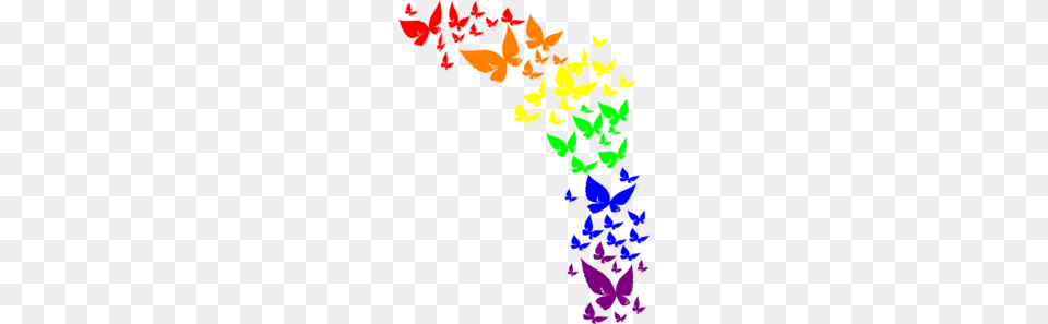 Rainbow Butterfly Clip Art, Pattern, Floral Design, Graphics, Leaf Png Image