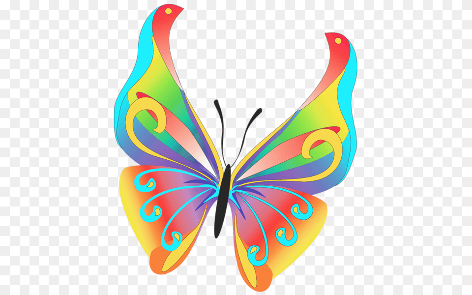 Rainbow Butterfly Clipart Spring Butterfly, Art, Floral Design, Graphics, Pattern Png