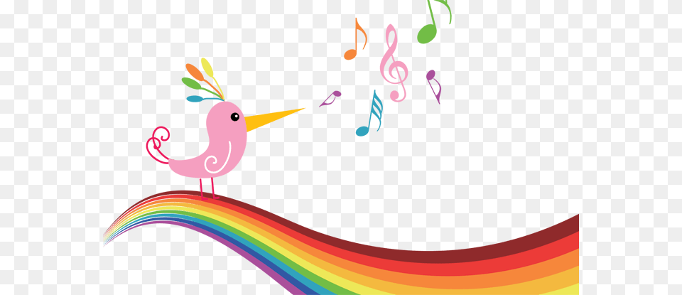 Rainbow Butterfly Clipart Spring Music Concert Music Notes, Art, Graphics, Animal, Bird Free Png Download