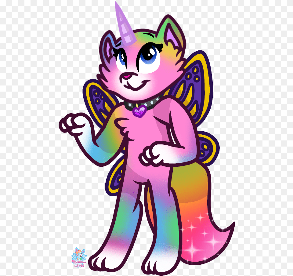 Rainbow Butterfly Unicorn Kitty, Purple, Baby, Person, Head Free Png Download