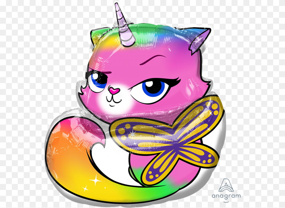 Rainbow Butterfly Unicorn Kitty Birthday Party, Baby, Person, Purple, Face Free Transparent Png