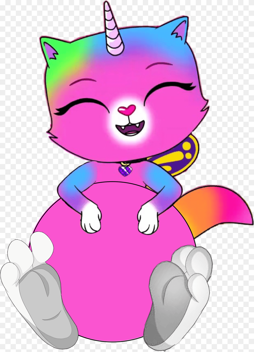 Rainbow Butterfly Unicorn Kitty Something Tickles Rainbow Butterfly Unicorn Kitty Picsart, Purple, Baby, Person, Cartoon Png