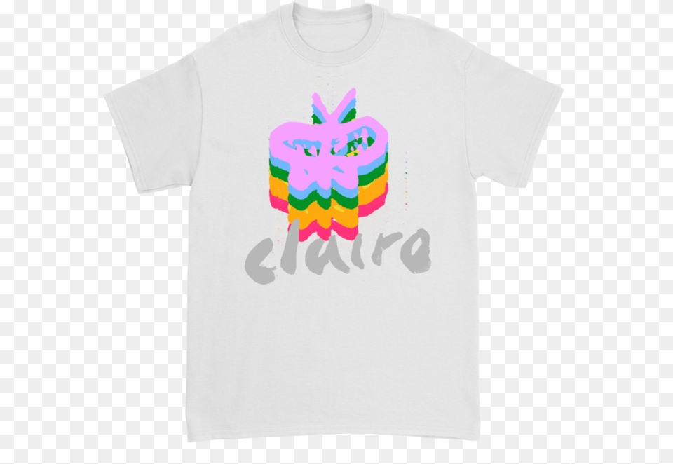 Rainbow Butterfly White T Web, Clothing, People, Person, T-shirt Png Image