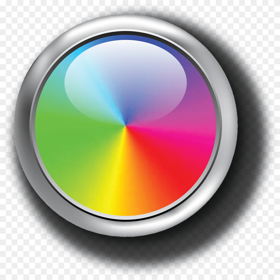 Rainbow Button, Disk Free Png Download