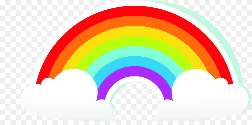 Rainbow Cartoon Cloud Free Clipart Hd Rainbow Illustration, Nature, Outdoors, Sky, Person Png