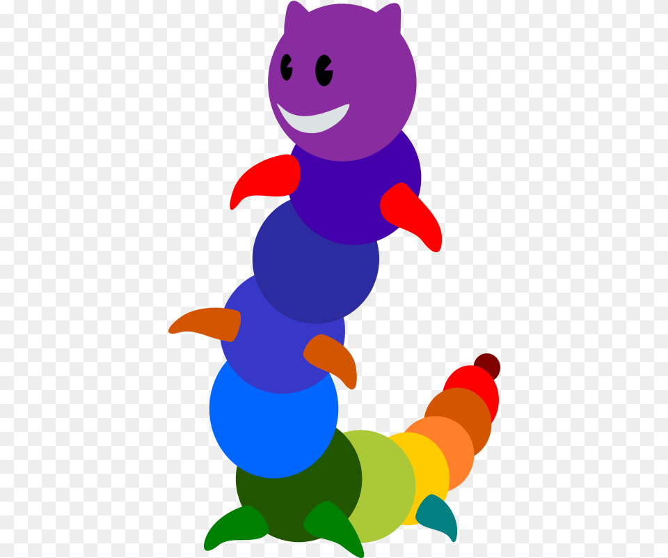 Rainbow Caterpillar Clip Arts For Rainbow Cartoon Caterpillar, Purple Png Image