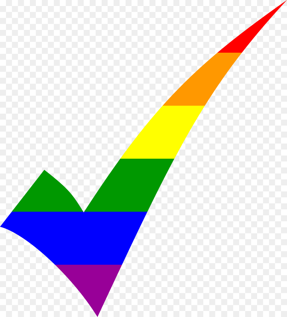 Rainbow Check Mark, Art, Graphics Png