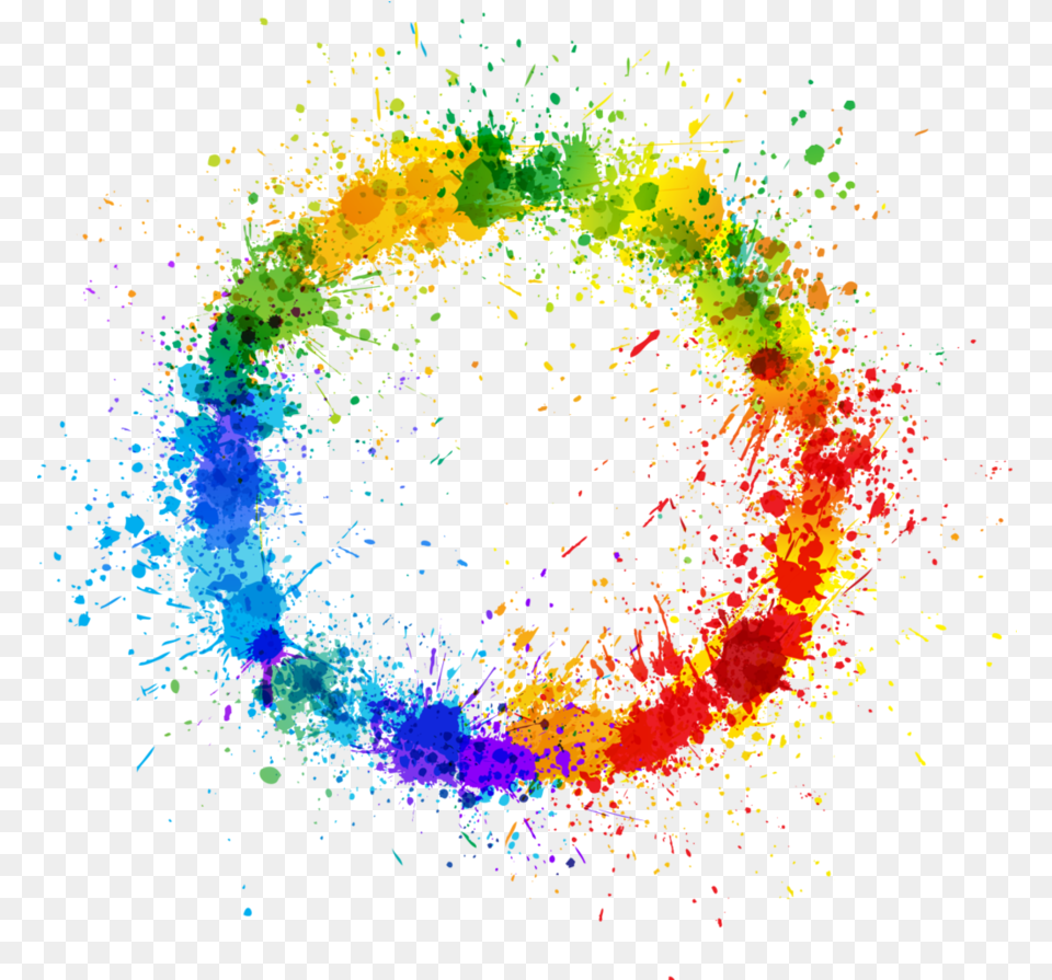 Rainbow Circle 5 Image Vector Color Splash, Art, Graphics, Fireworks, Pattern Free Png Download