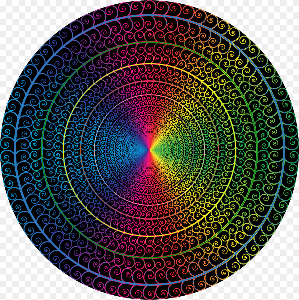 Rainbow Circle Border Clipart Download Portable Network Graphics, Accessories, Coil, Fractal, Ornament Png Image