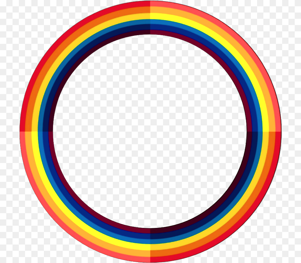 Rainbow Circle Frame Freetoedit Full Circle Rainbow, Light, Hoop Free Png Download