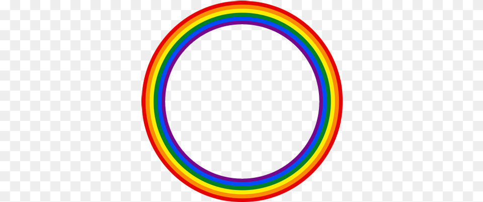 Rainbow Circle Support Campaign Twibbon Circle, Hoop, Disk, Oval Free Png