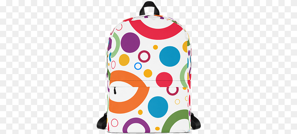 Rainbow Circles Aesthetic Blue Backpacks, Backpack, Bag, Can, Tin Free Png Download