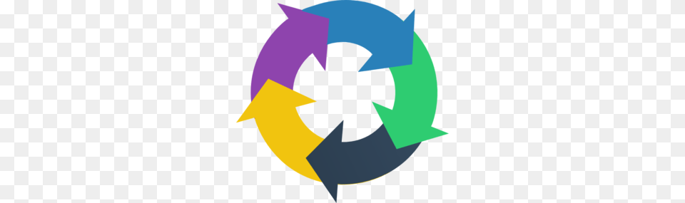 Rainbow Circular Arrows Clip Art, Recycling Symbol, Symbol, Person Free Png Download
