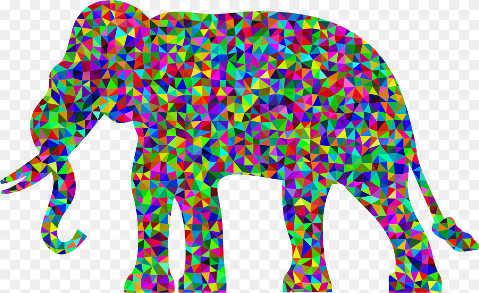 Rainbow Clipart Elephant, Art, Animal, Mammal, Wildlife Png