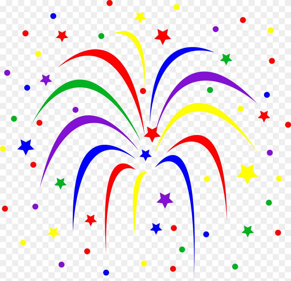 Rainbow Clipart Fireworks, Art, Graphics, Pattern, Accessories Png Image