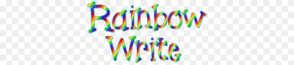 Rainbow Clipart Write, Light, Text, Neon, Dynamite Png Image