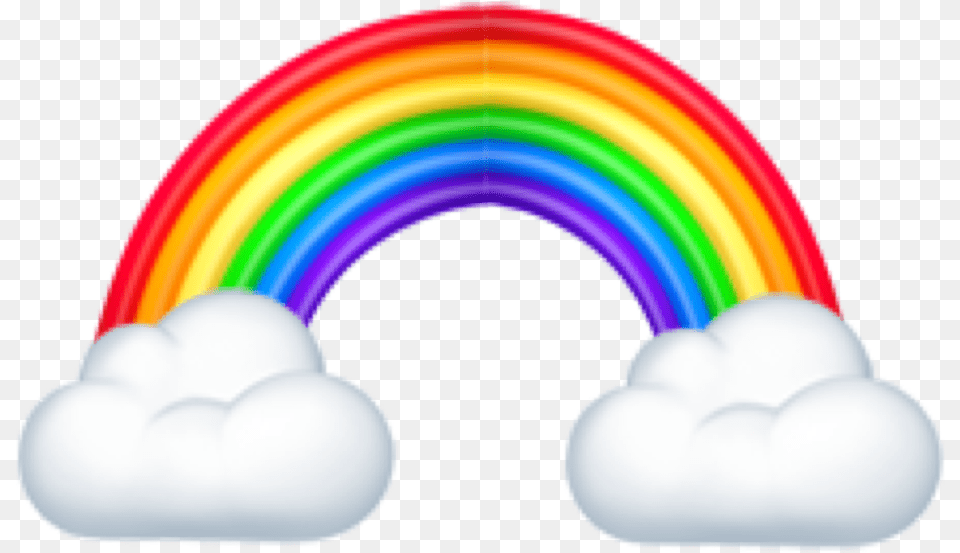 Rainbow Cloud Remixedemoji Emoji Rainbow Emoji With Cloud, Light, Nature, Outdoors, Sky Free Transparent Png