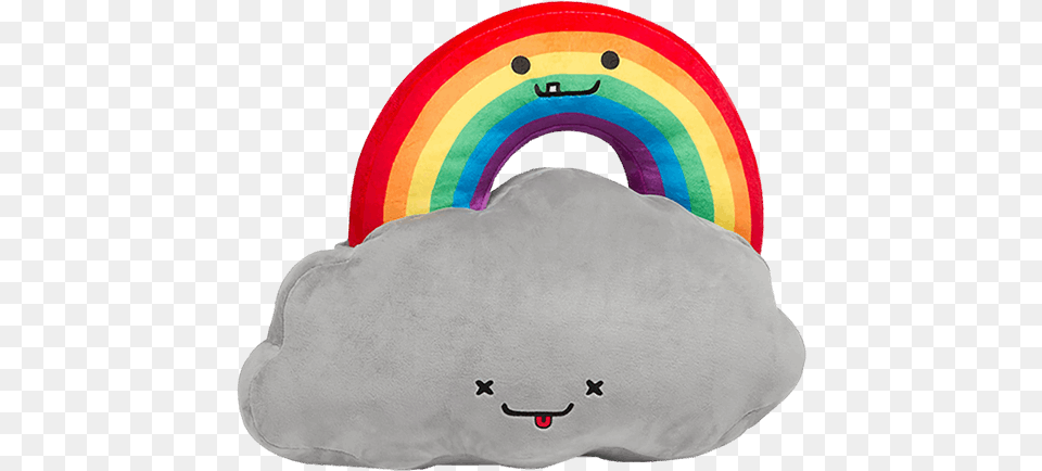 Rainbow Cloud Stuffed Rainbow, Cushion, Home Decor, Clothing, Hat Free Png