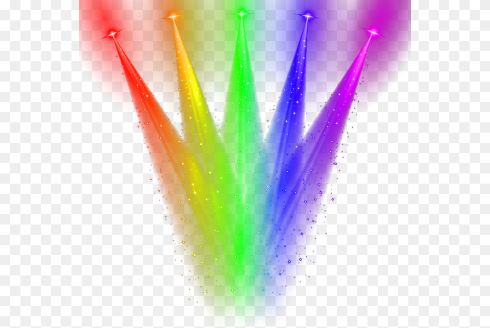 Rainbow Colorful Starlight Luminous Effect Lightning, Light, Lighting, Spotlight Free Png