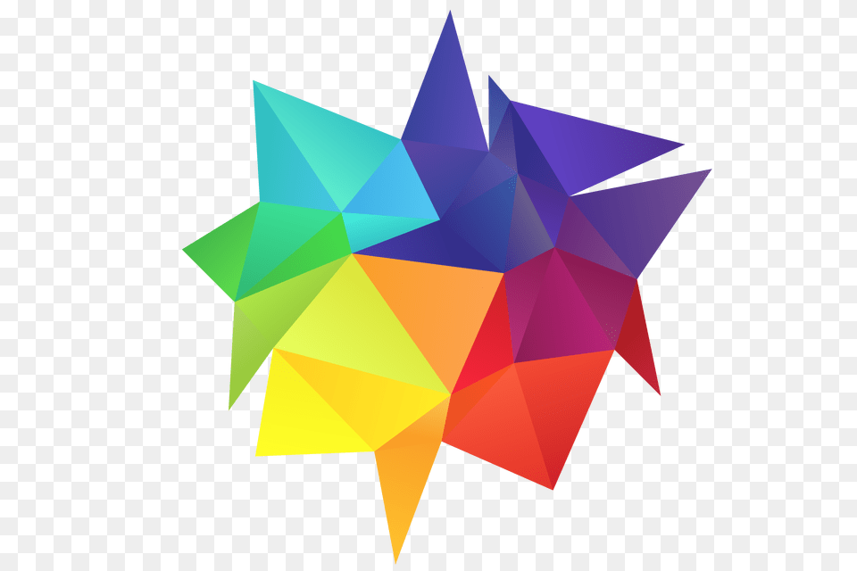 Rainbow Colors Design Element Svg Vector Triangles, Art, Paper, Symbol, Pattern Png Image