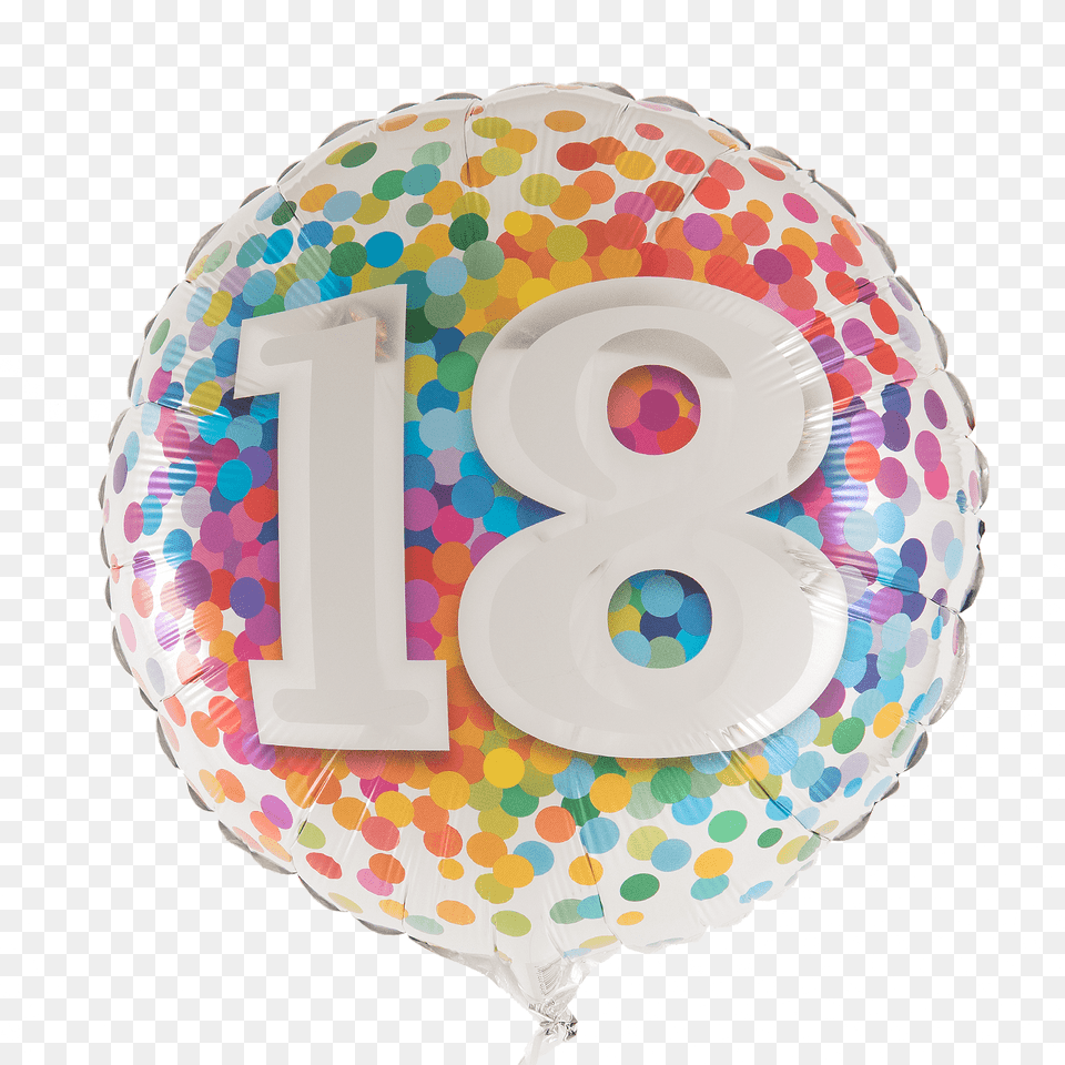 Rainbow Confetti Balloon, Number, Symbol, Text, Plate Png Image