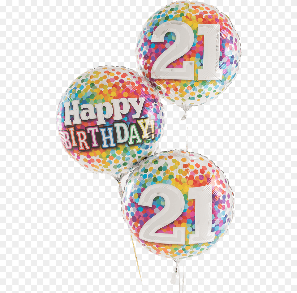 Rainbow Confetti Happy Birthday Trio Transparent Birthday Balloons, Balloon, Number, Symbol, Text Free Png