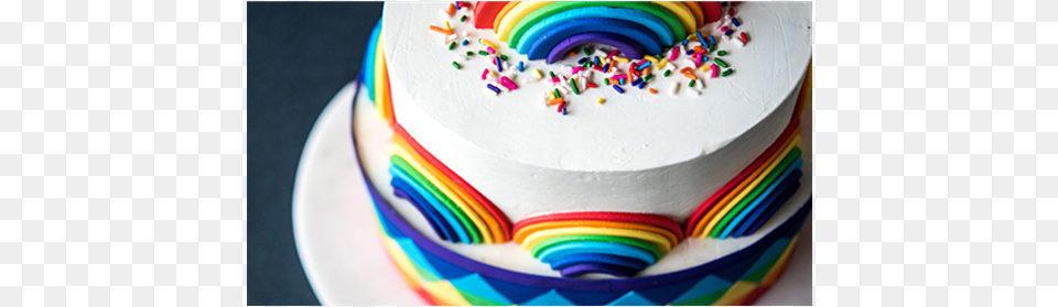 Rainbow Cutout Cake Cake, Birthday Cake, Cream, Dessert, Food Free Png Download