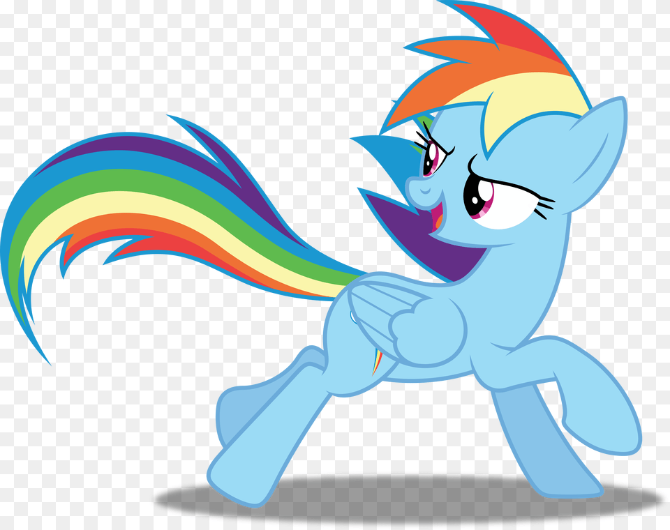 Rainbow Dash 50 My Little Pony Rainbow Dash Running, Animal, Fish, Sea Life, Shark Free Png