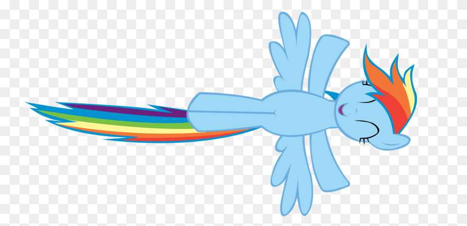 Rainbow Dash Flying Background, Animal, Bird, Jay, Cartoon Free Png Download