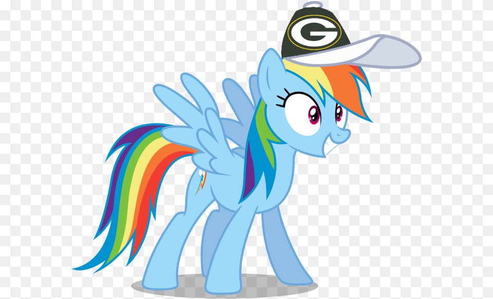 Rainbow Dash Images Rainbow Dash Wearing A Green Bay Rainbow Dash Wearing Hat, Book, Comics, Publication, Baby Png Image