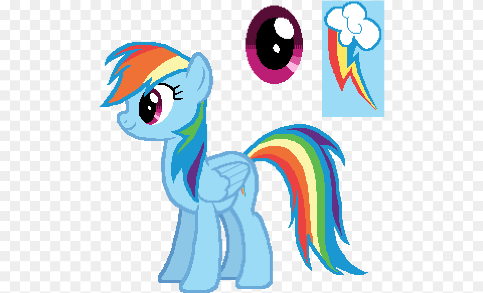 Rainbow Dash Mlp Mane 6 Color Guide, Art, Graphics, Book, Comics Free Png Download