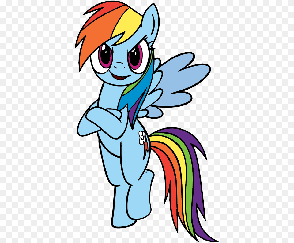 Rainbow Dash My Little Pony Coloring Page, Book, Comics, Publication, Baby Free Png