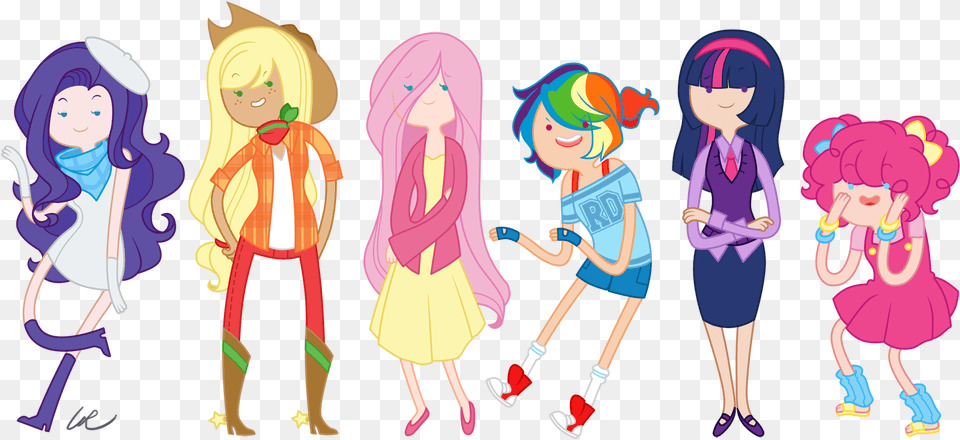 Rainbow Dash Pinkie Pie Applejack Rarity Princess Celestia Adventure Time Female Hair, Publication, Book, Comics, Adult Free Png Download