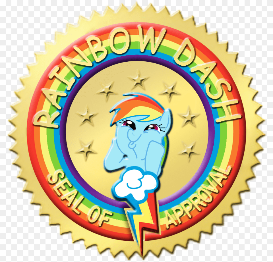 Rainbow Dash Rarity Pinkie Pie Clip Art Rainbow Dash Seal Of Approval, Badge, Logo, Symbol, Emblem Free Png