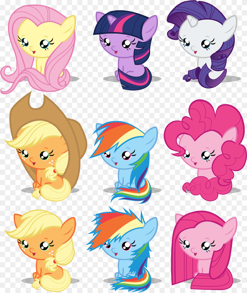 Rainbow Dash Rarity Pinkie Pie Fluttershy Applejack Baby Pony My Little Pony, Publication, Book, Comics, Pig Png