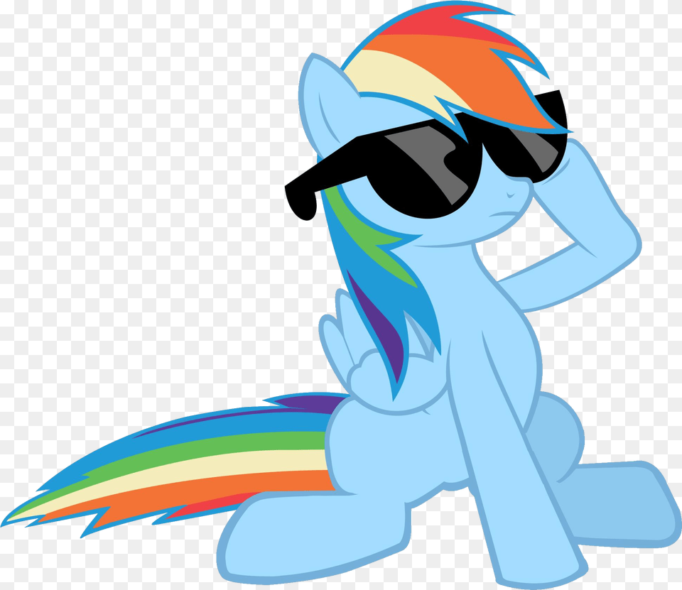 Rainbow Dash Sunglasses Vector By Saksib My Little Pony Rainbow Dash Cool, Art, Graphics, Cartoon, Outdoors Png Image