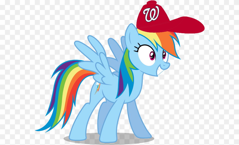 Rainbow Dash Wearing A Washington Nationals Cap Mlp Rainbow Dash Excited, Baby, Person, Face, Head Png