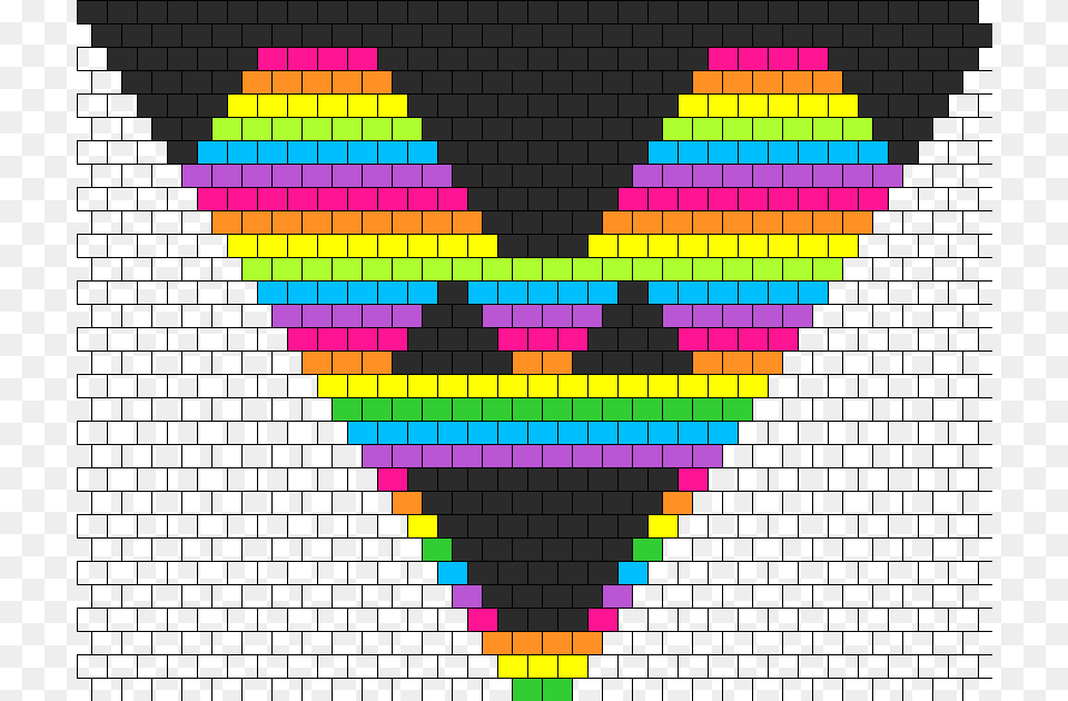 Rainbow Deadmau5 Bandana Bead Pattern Pony Bead Bikini Pattern, Triangle, Art Png