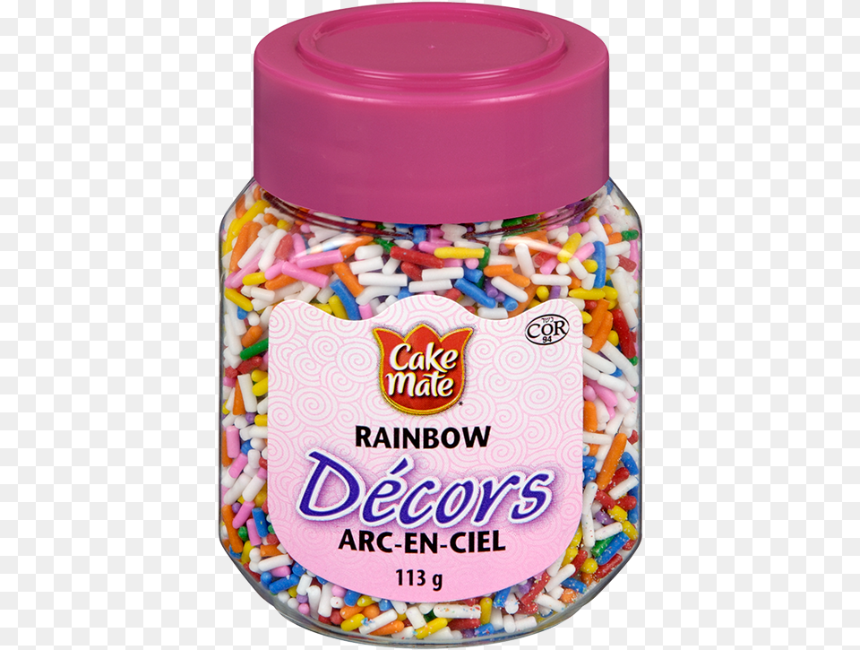 Rainbow Decor Cake Mate Rainbow Decors, Sprinkles, Birthday Cake, Cream, Dessert Png Image