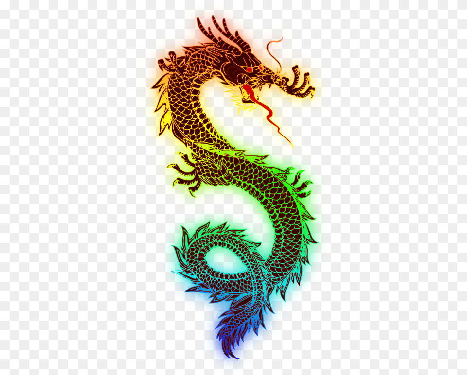 Rainbow Dragon Clip Arts For Web Rainbow Dragon Tattoo, Pattern, Person Png Image