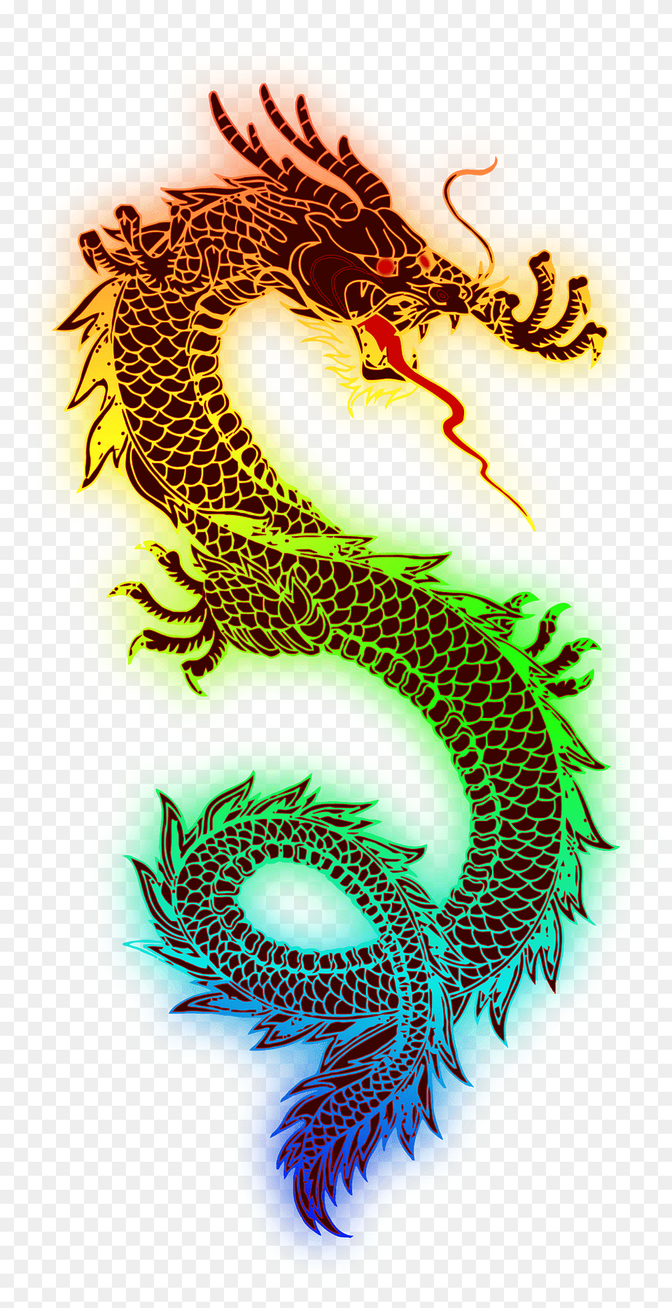 Rainbow Dragon Clipart, Pattern, Person Free Png