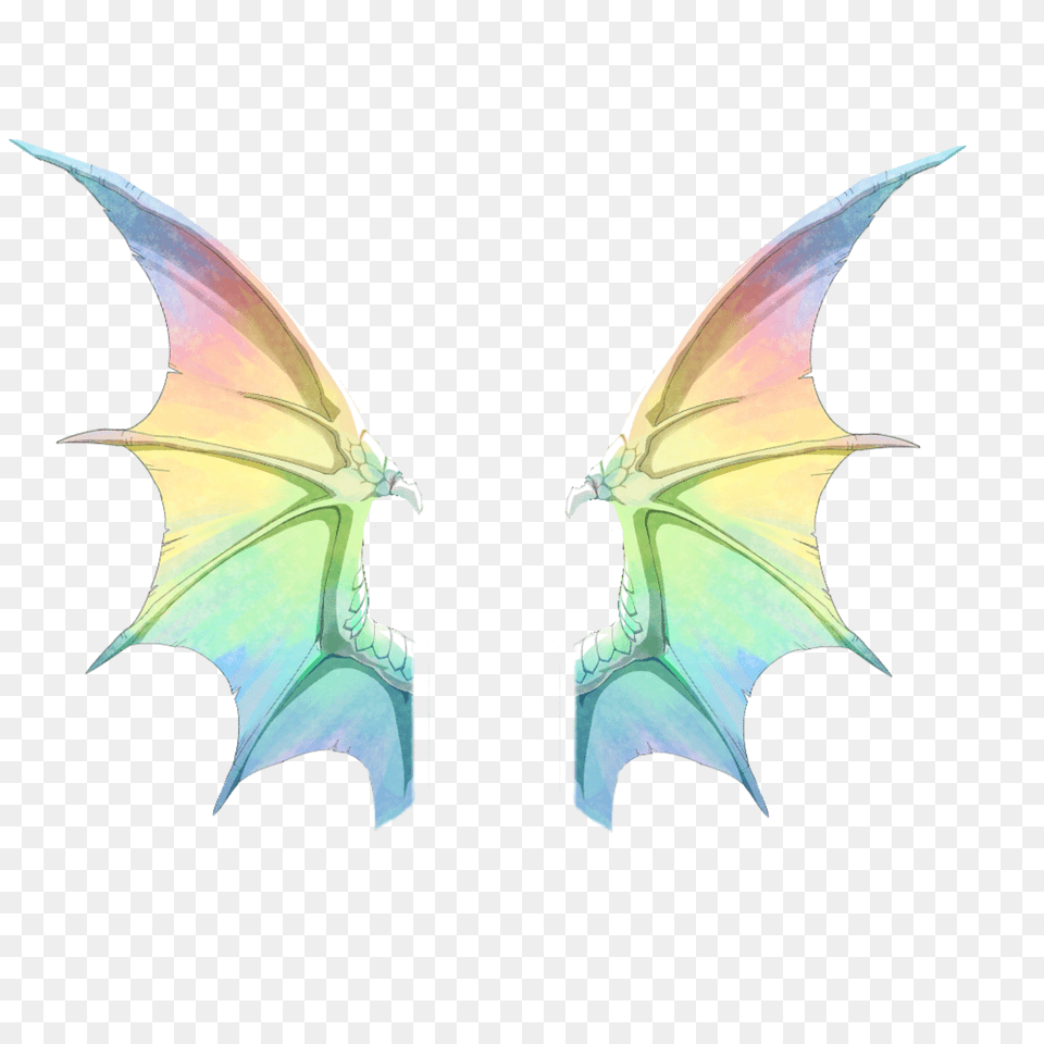 Rainbow Dragon Demon Wings Colorful Background Dragon Wings Png